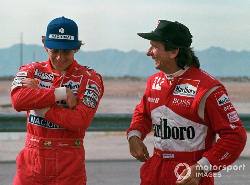 Ayrton Senna y Emerson Fittipaldi