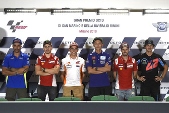 Andrea Iannone, Team Suzuki MotoGP, Jorge Lorenzo, Ducati Team, Marc Marquez, Repsol Honda Team, Valentino Rossi, Yamaha Factory Racing, Andrea Dovizioso, Ducati Team, Franco Bagnaia