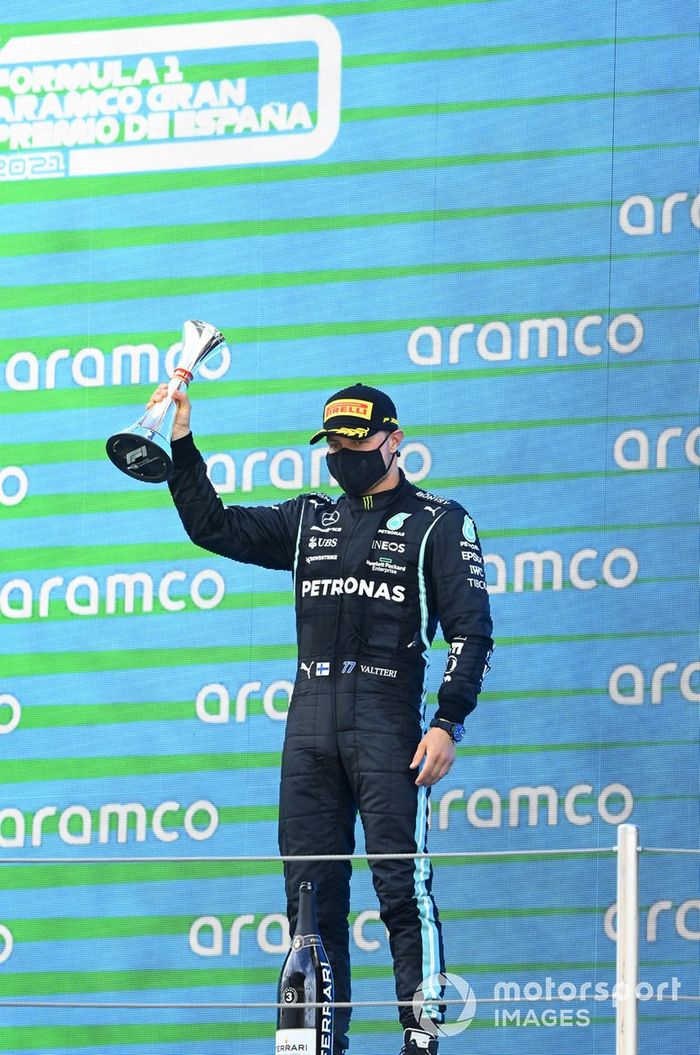 Podio: tercer lugar Valtteri Bottas, Mercedes