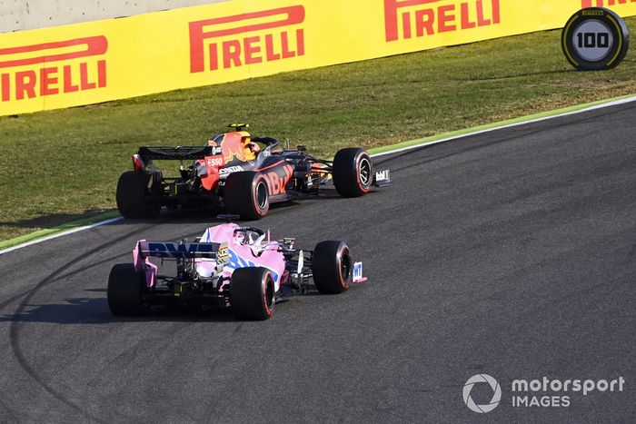 Alex Albon, Red Bull Racing RB16, Sergio Pérez, Racing Point RP20