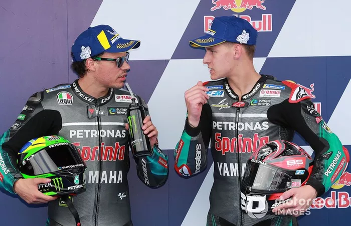 Ganador de la pole Fabio Quartararo, Petronas Yamaha SRT, second place Franco Morbidelli, Petronas Yamaha SRT