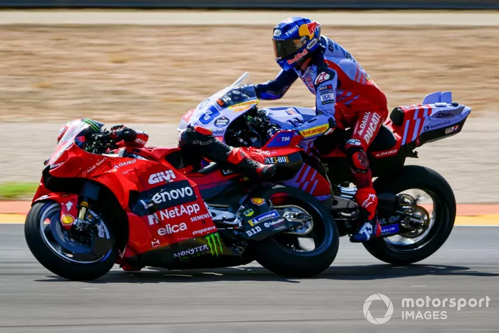 Francesco Bagnaia, Ducati Team, Alex Marquez, Gresini Racing crash.