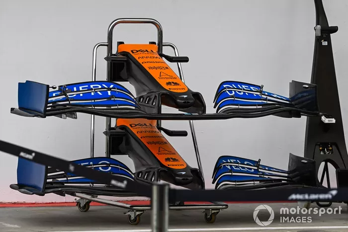 Las alas delanteras y el cono de la nariz de McLaren