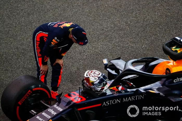 Max Verstappen, Red Bull Racing, sulla griglia dopo le qualifiche