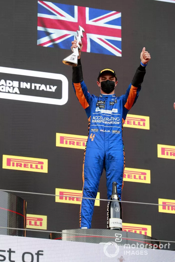 Podio: tercer lugar Lando Norris, McLaren