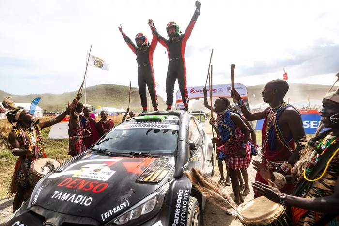 Winners Elfyn Evans, Scott Martin, Toyota Gazoo Racing WRT Toyota GR Yaris Rally1