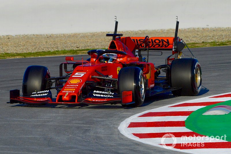 Sebastian Vettel, Ferrari SF90, carries sensor equipment