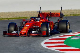 Sebastian Vettel, Ferrari SF90, avec des équipements de mesure