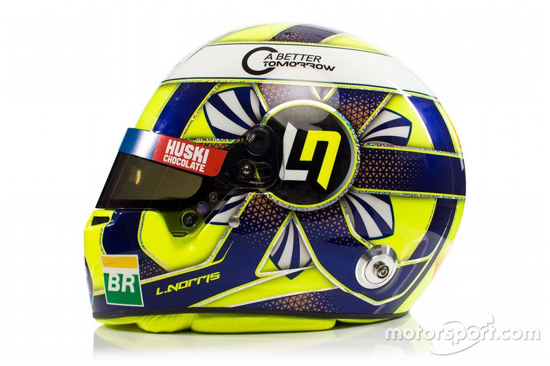 El casco de Lando Norris, McLaren