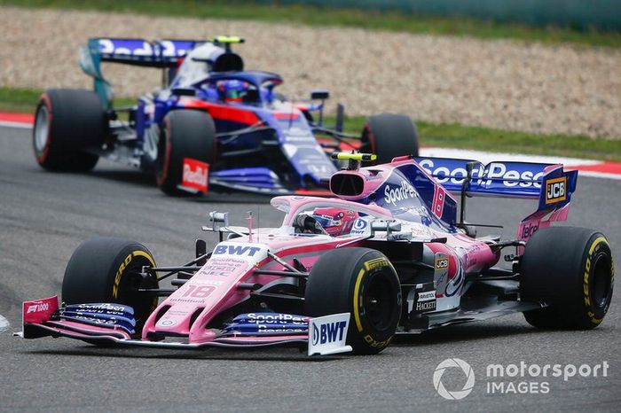 Lance Stroll, Racing Point RP19, Alexander Albon, Toro Rosso STR14