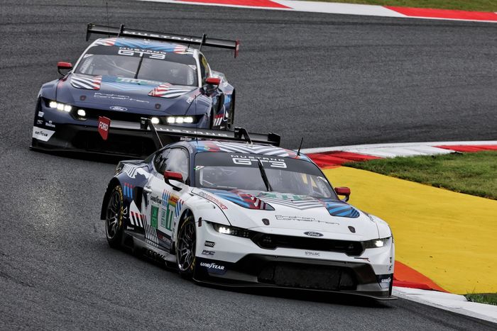 #77 Proton Competition Ford Mustang LMGT3: Bernardo Sousa, Ben Tuck, Benjamin Barker, #88 Proton Competition Ford Mustang LMGT3: Stefano Gattuso, Giammarco Levorato, Dennis Olsen