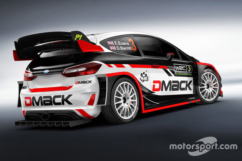Ford Fiesta WRC Элфина Эванса в цветах DMACK World Rally Team