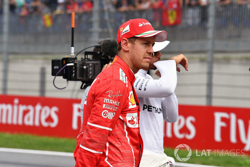 Lewis Hamilton, Mercedes AMG F1 ve Sebastian Vettel, Ferrari