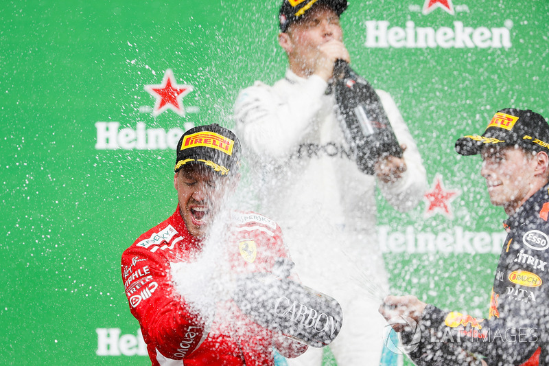 Sebastian Vettel, Valtteri Bottas, Max Verstappen