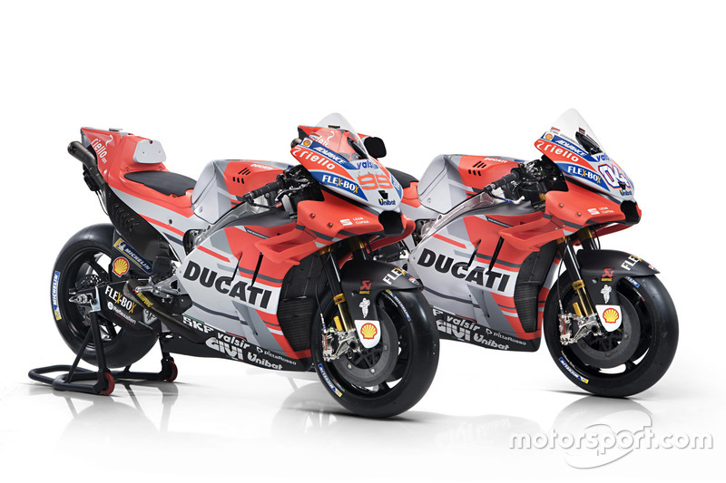 Bikes of Andrea Dovizioso and  Jorge Lorenzo, Ducati Team