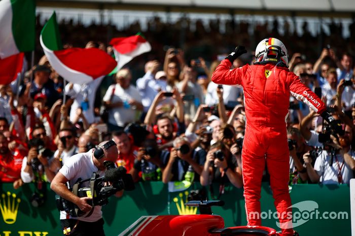 El ganador: Sebastian Vettel, Ferrari 
