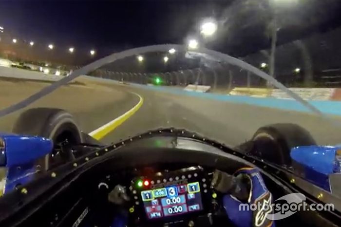 Scott Dixon, Chip Ganassi Racing Honda prueba el aeroscreen