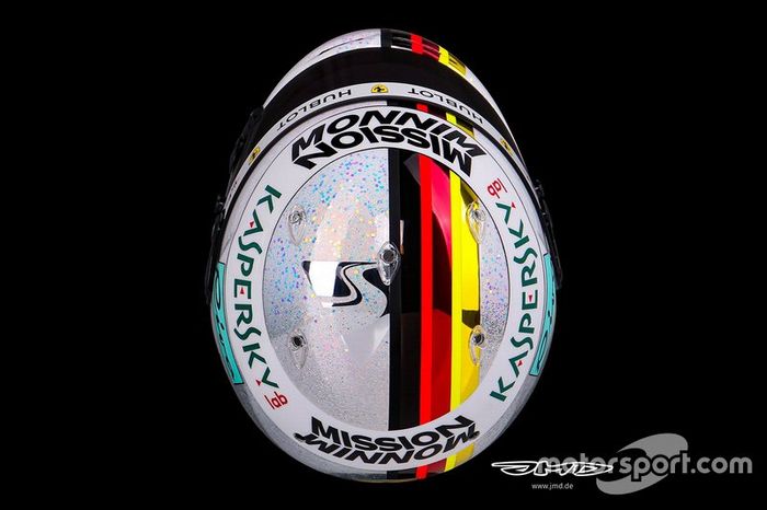 El casco de Sebastian Vettel para el GP de Abu Dhabi
