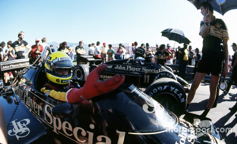 Ayrton Senna, Lotus 97T y su compañero de equipo Elio de Angelis, Lotus 97T