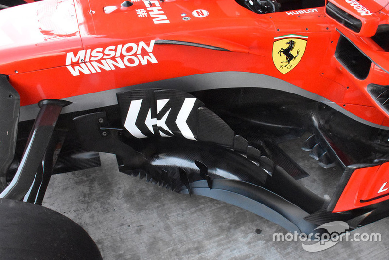 Ferrari SF71H bargeboard detail