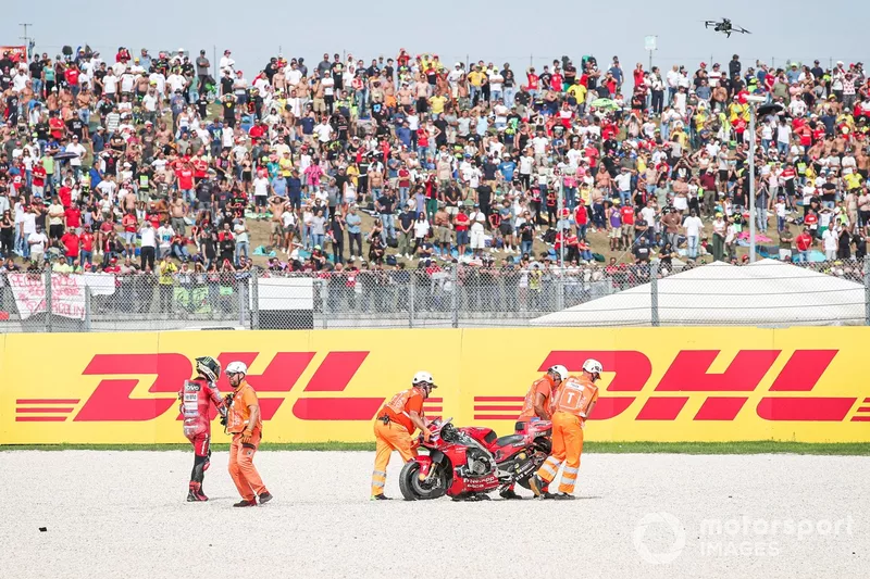 Francesco Bagnaia, acidente da Ducati Team