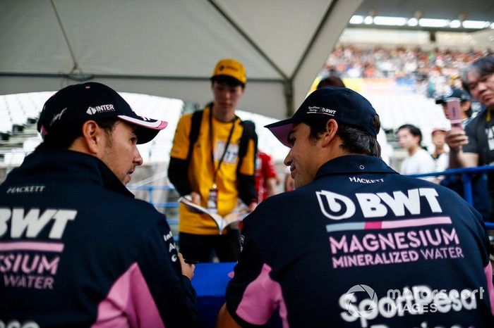 Sergio Perez, Racing Point, y Lance Stroll, Racing Point 