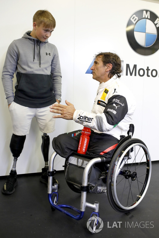 Billy Monger with Alex Zanardi, BMW Team RMR