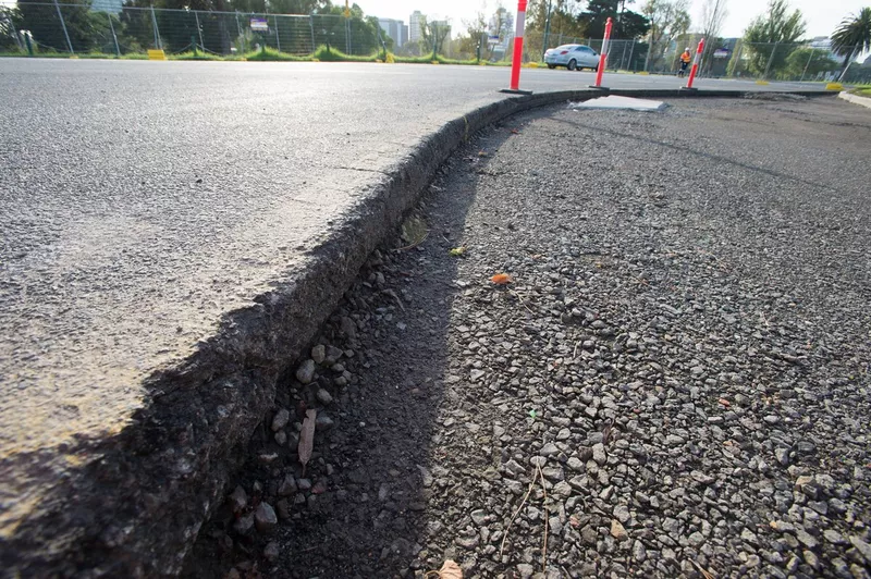 Les travaux au virage 6