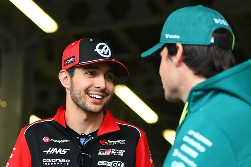 Lance Stroll, Aston Martin Racing, Esteban Ocon, Haas F1 Team