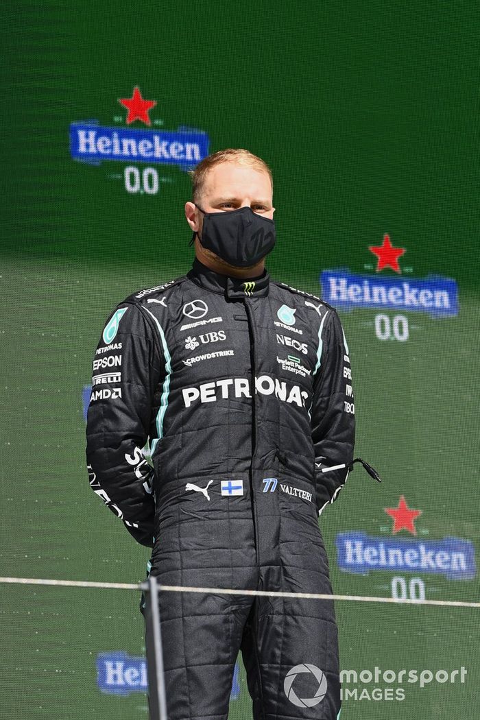 Podio: tercer lugar Valtteri Bottas, Mercedes