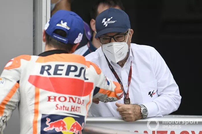 Ganador Marc Márquez, Repsol Honda Team, Carmelo Ezpeleta, CEO Dorna Sports