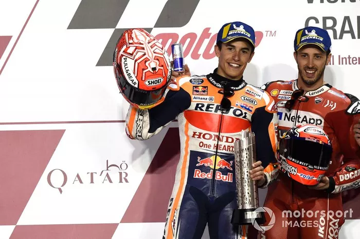 Podio: Marc Marquez, Repsol Honda Team, Andrea Dovizioso, Ducati Team
