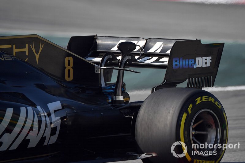 L'aileron arrière de la Haas F1 Team VF-19