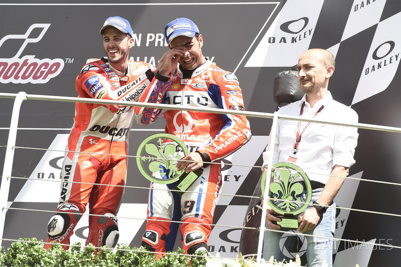 Podium: Danilo Petrucci, Pramac Racing, Claudio Domenicali, Andrea Dovizioso, Ducati Team