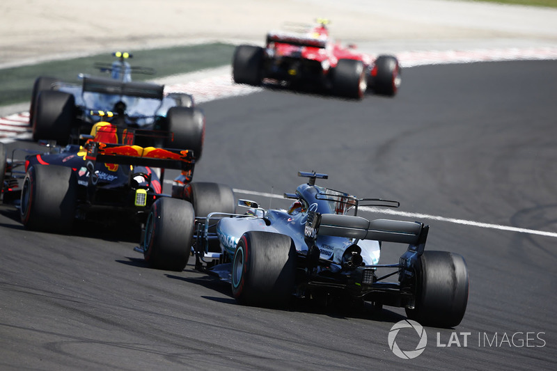 Кімі Райкконен, Ferrari SF70H, Валттері Боттас, Mercedes AMG F1 W08, Макс Ферстаппен, Red Bull Racing RB13, Льюіс Хемілтон, Mercedes AMG F1 W08