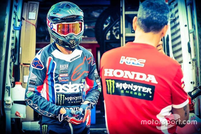 Joan Barreda entrenando, Monster Energy Honda