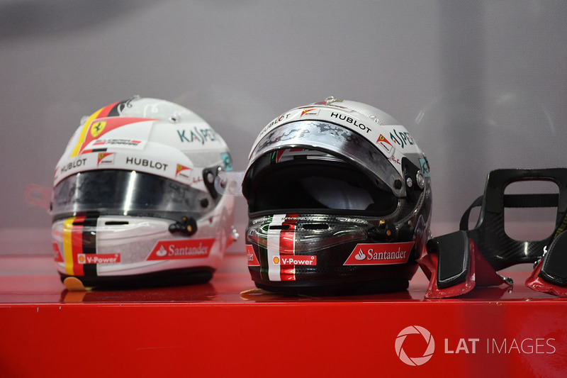Sebastian Vettel, Ferrari helm dan peranti HANS