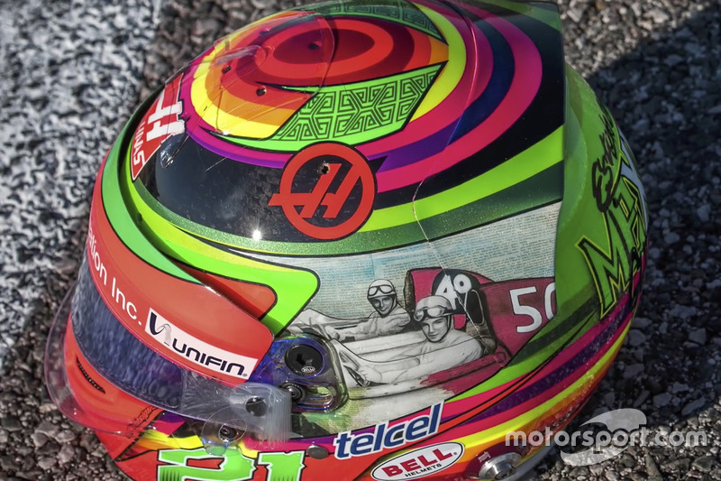 El casco edición especial que utilizará Esteban Gutiérrez, Haas F1 Team para el GP de México