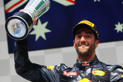 Podium: second place Daniel Ricciardo, Red Bull Racing