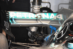 Vue détaillée de la voiture de Valtteri Bottas, Mercedes AMG F1 W09