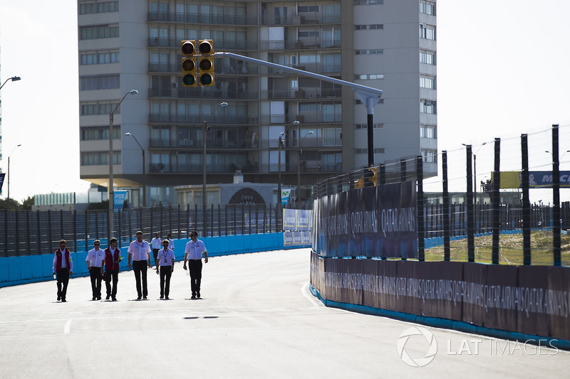 Allan McNish, Team Principal, Audi Sport Abt Schaeffler, walks the track