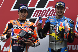 Podium: winnaar Jack Miller, Marc VDS Racing Honda, tweede plaats Marc Marquez, Repsol Honda Team