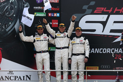 Podium: second place #88 AMG-Team AKKA ASP, Mercedes-AMG GT3: Tristan Vautier, Renger Van der Zande,