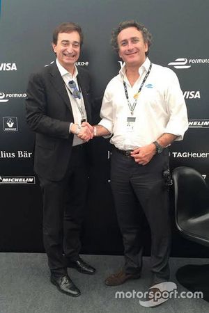 Alejandro Agag, fórmula y CEO, Marco Borradori, alcalde de Lugano