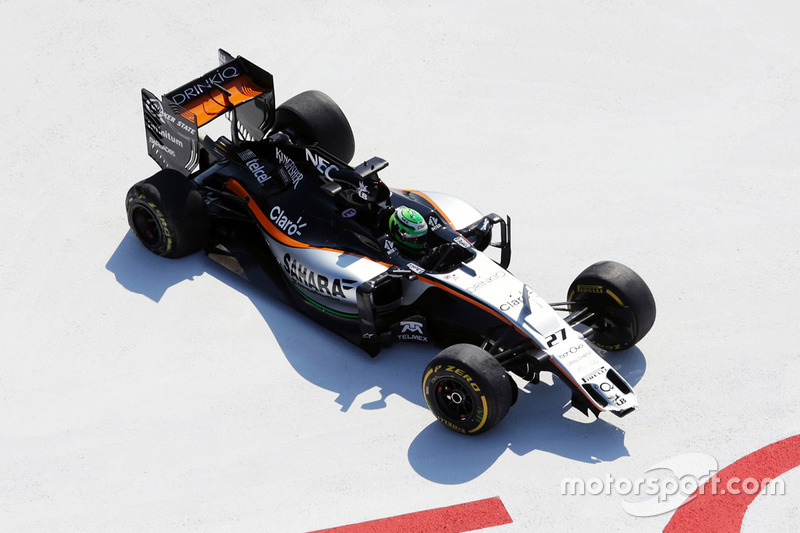 Nico Hulkenberg, Sahara Force India F1 VJM09 crash at the start