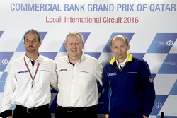 Piero Taramasso, Manager de Michelin Motorsport deux roues; Pascal Couasnon, Directeur de Michelin Motorsport; Nicolas Goubert, Directeur Technique Michelin Motorsport