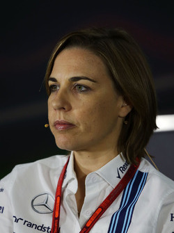 Claire Williams, Team Principal Adjointe de Williams lors de la conférence de presse de la FIA