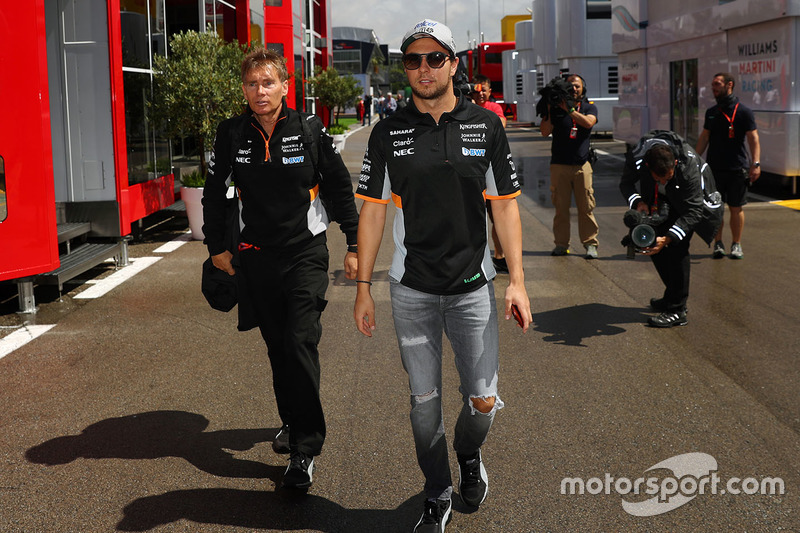 Sergio Perez, Sahara Force India dan Xavi Martos, pelatih fisik pribadi