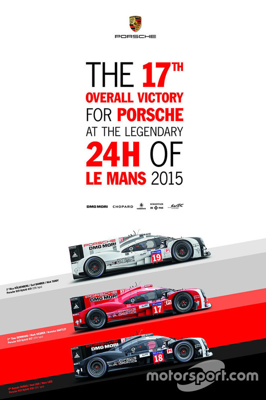 Poster: Porsche-Sieg bei den 24h Le Mans 2015