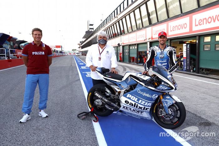 Simone Corsi, decoración de la moto Forward Racing